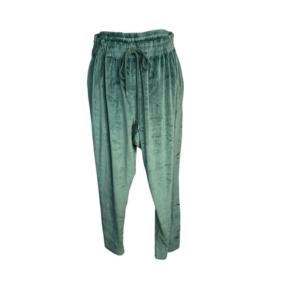 Victoria's Secret PINK Velour Jogger Lounge Green Pants w/Logo/Leg XL